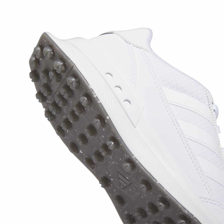 Adidas S2G 24 Ladies Spikeless Golf Shoes - White/Charcoal Women's Spikeless Golf Shoes