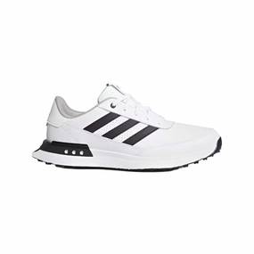 Adidas S2G 24 Leather Spikeless Golf Shoes - White Mens spikeless golf shoes
