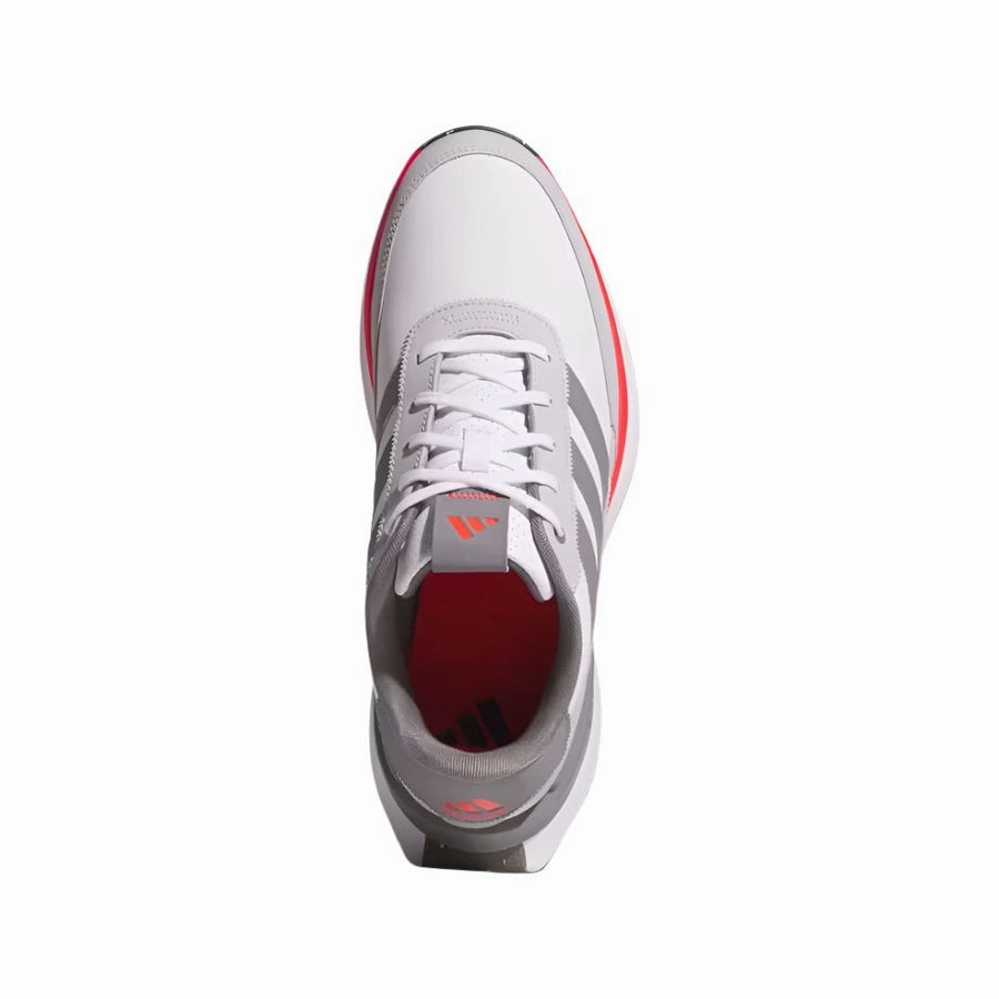 Adidas S2G 24 Leather Spikeless Golf Shoes - White/Red Men's Spikeless Golf Shoes
