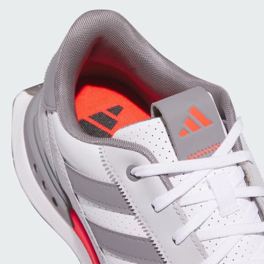 Adidas S2G 24 Leather Spikeless Golf Shoes - White/Red Men's Spikeless Golf Shoes