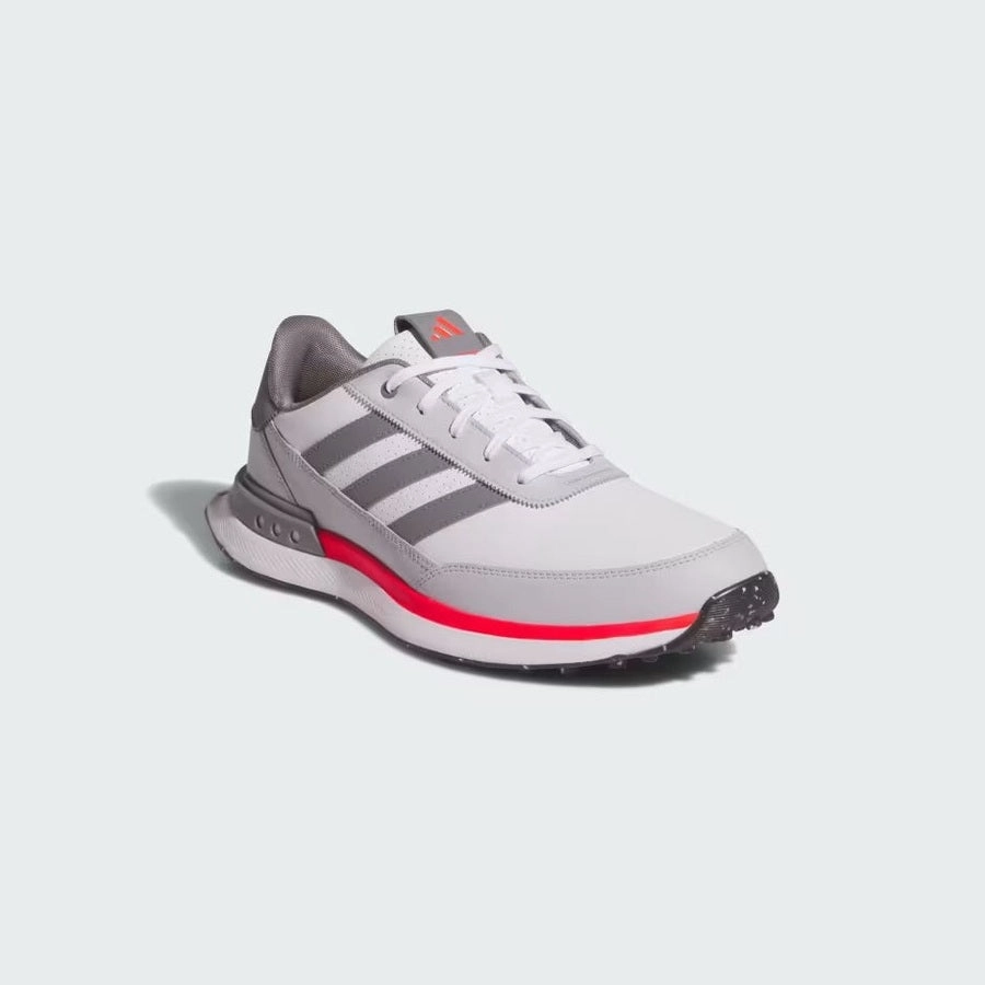 Adidas S2G 24 Leather Spikeless Golf Shoes - White/Red Men's Spikeless Golf Shoes