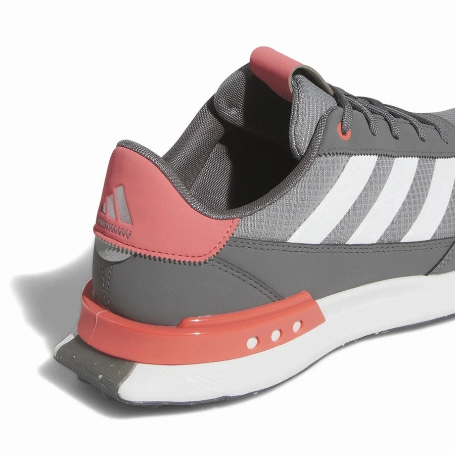 Adidas S2G 24 Men's Spikeless Golf Shoes - Grey/Pink Men's Spikeless Golf Shoes
