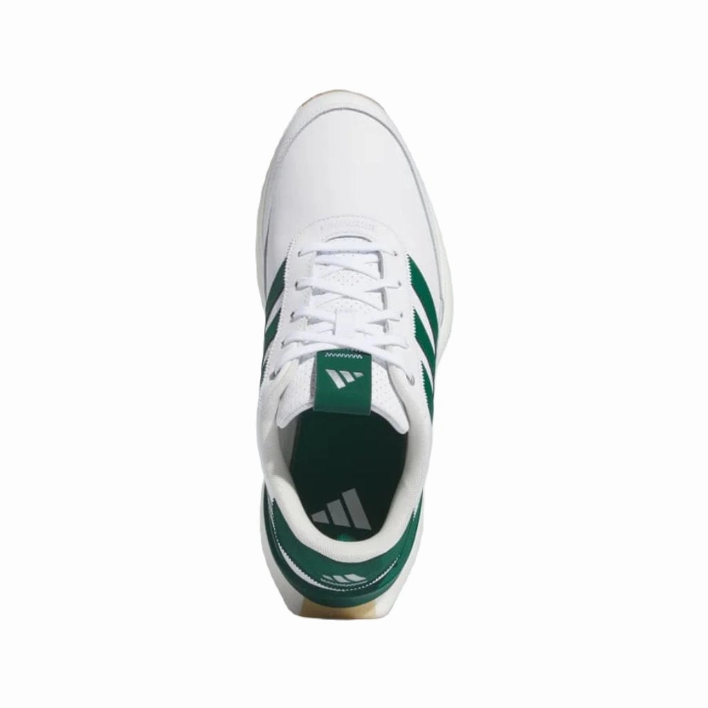 Adidas S2G 24 Spikeless Leather Golf Shoes - White/Green Men's Spikeless Golf Shoes