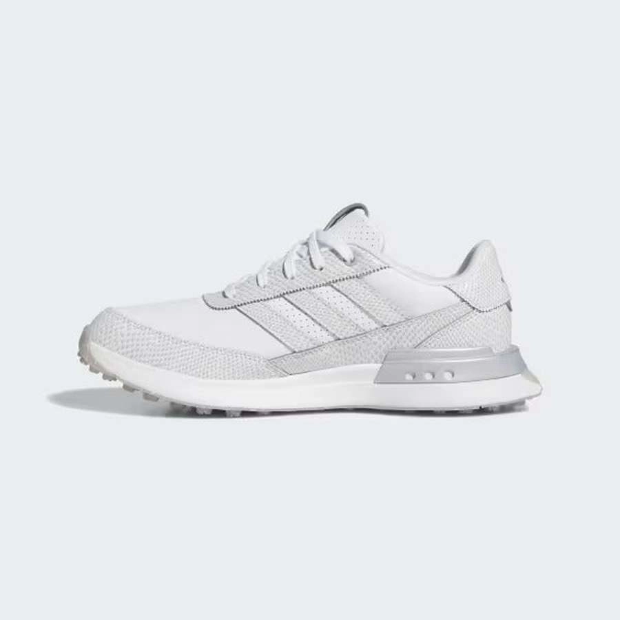 Adidas S2G 25 Ladies Leather Spikeless Golf Shoes - White Women's Spikeless Golf Shoes