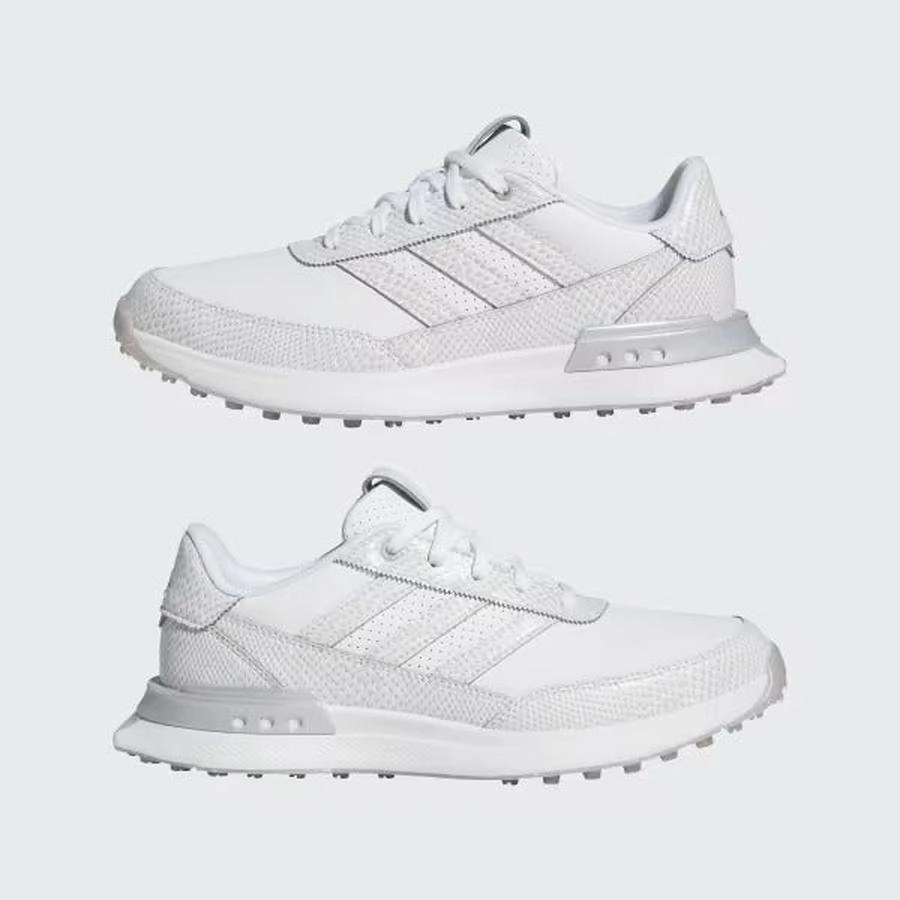 Adidas S2G 25 Ladies Leather Spikeless Golf Shoes - White Women's Spikeless Golf Shoes