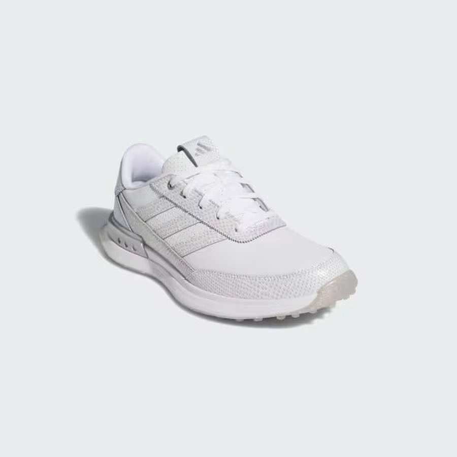Adidas S2G 25 Ladies Leather Spikeless Golf Shoes - White Women's Spikeless Golf Shoes