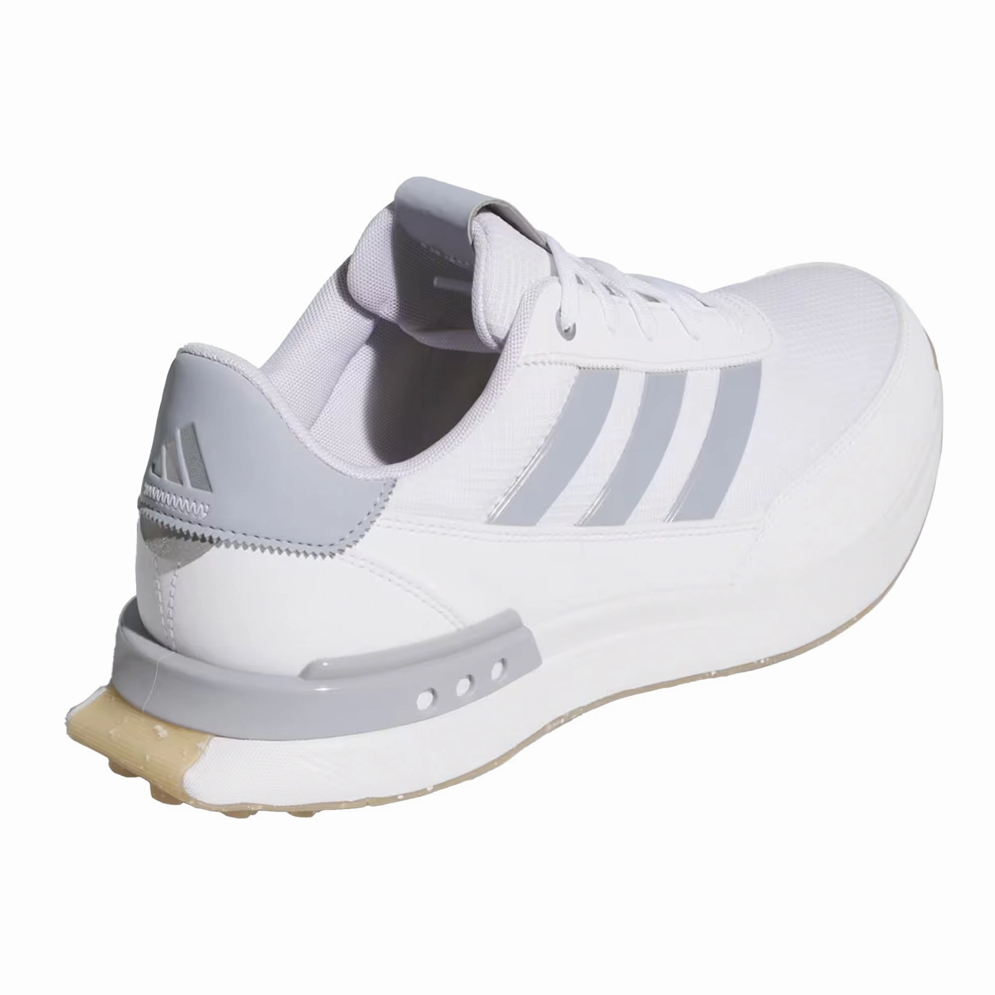 Adidas S2G Spikeless 24 Golf Shoes - Cloud White/Halo Silver/Gum Lightweight Men's Spikeless Golf Shoes
