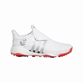 Adidas Tour360 22 BOA Golf Shoes White Classic men's spiked golf shoes