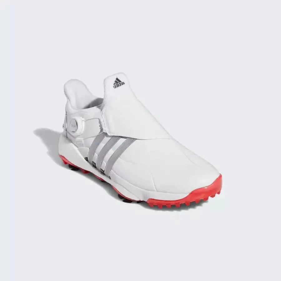 Adidas Tour360 22 BOA Golf Shoes White Classic Men's Spiked Golf Shoes