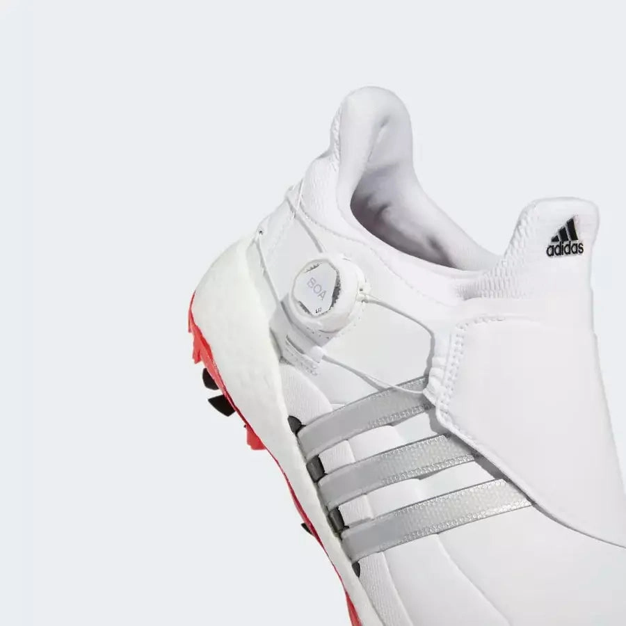 Adidas Tour360 22 BOA Golf Shoes White Classic Men's Spiked Golf Shoes
