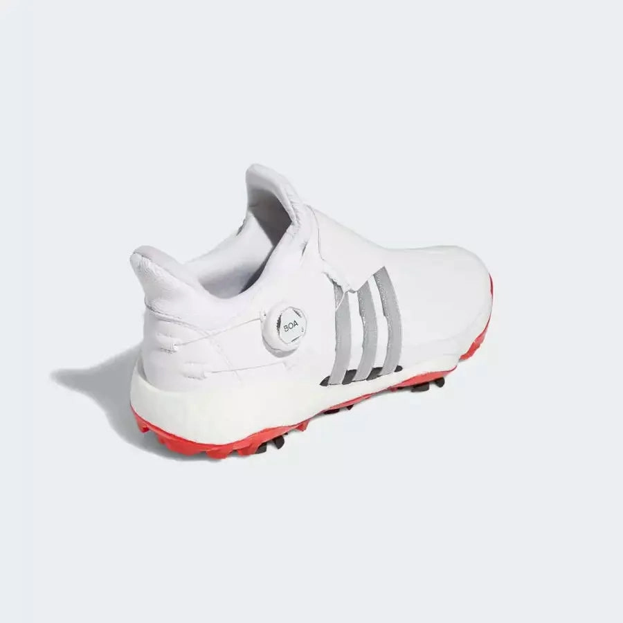 Adidas Tour360 22 BOA Golf Shoes White Classic Men's Spiked Golf Shoes