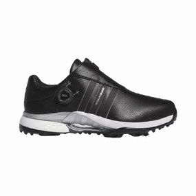 Adidas Tour360 24 BOA Wide Golf Shoes - Black Classic men's spiked golf shoes