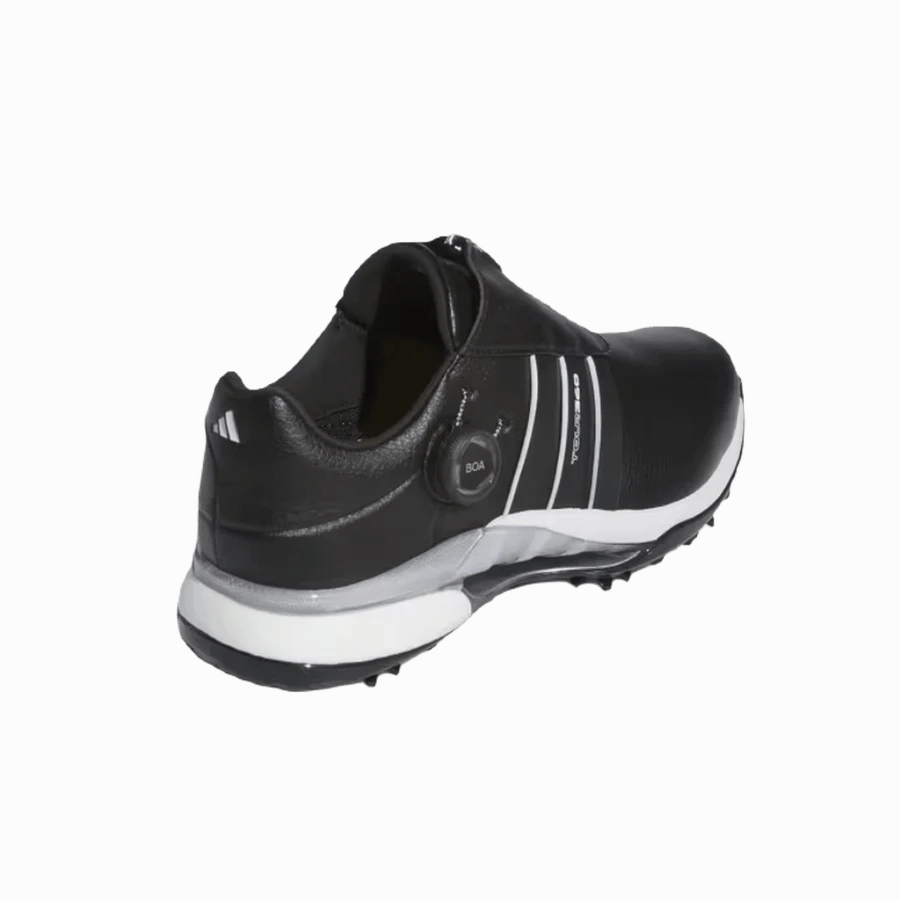 Adidas Tour360 24 BOA Wide Golf Shoes - Black Classic Men's Spiked Golf Shoes