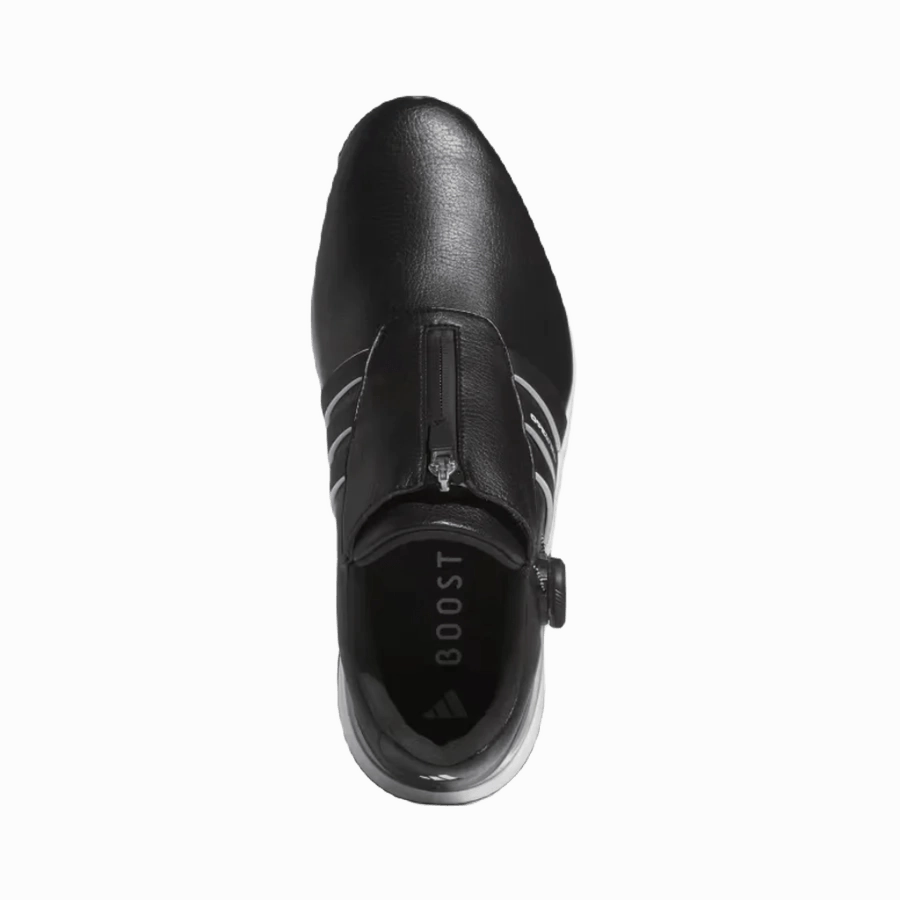 Adidas Tour360 24 BOA Wide Golf Shoes - Black Classic Men's Spiked Golf Shoes