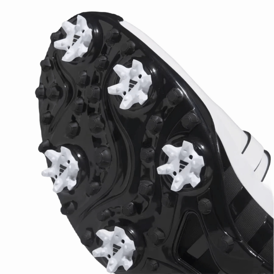 Adidas Tour360 24 BOA Wide Golf Shoes - White Classic Men's Spiked Golf Shoes