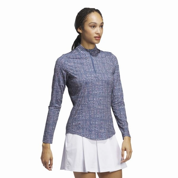 Adidas Ultimate365 Printed Quarter Zip Mock Adidas Women's Clothing