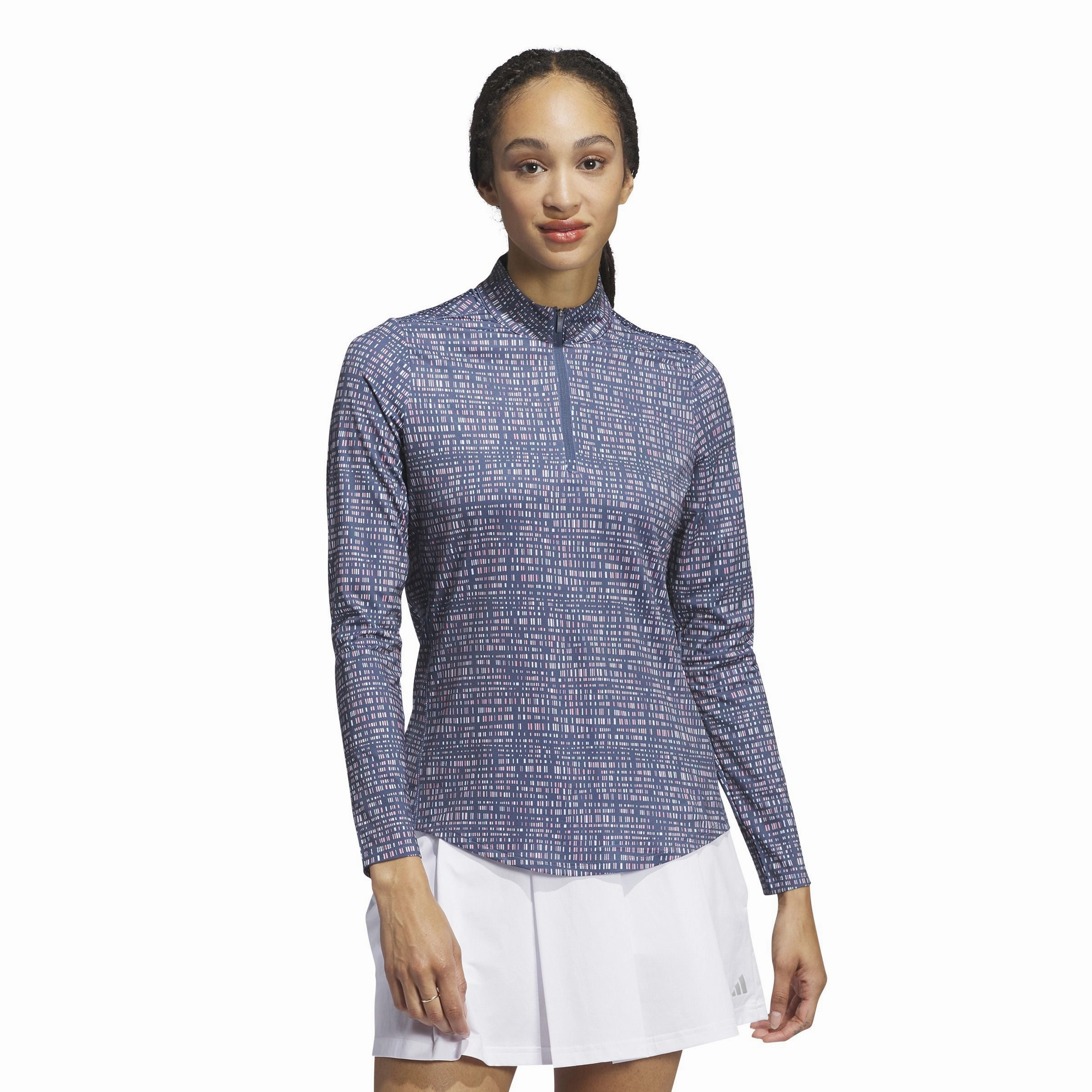 Adidas Ultimate365 Printed Quarter Zip Mock Adidas Women's Clothing