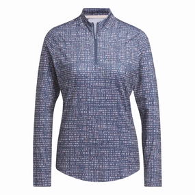 Adidas Ultimate365 Printed Quarter Zip Mock Adidas women's athletic clothing