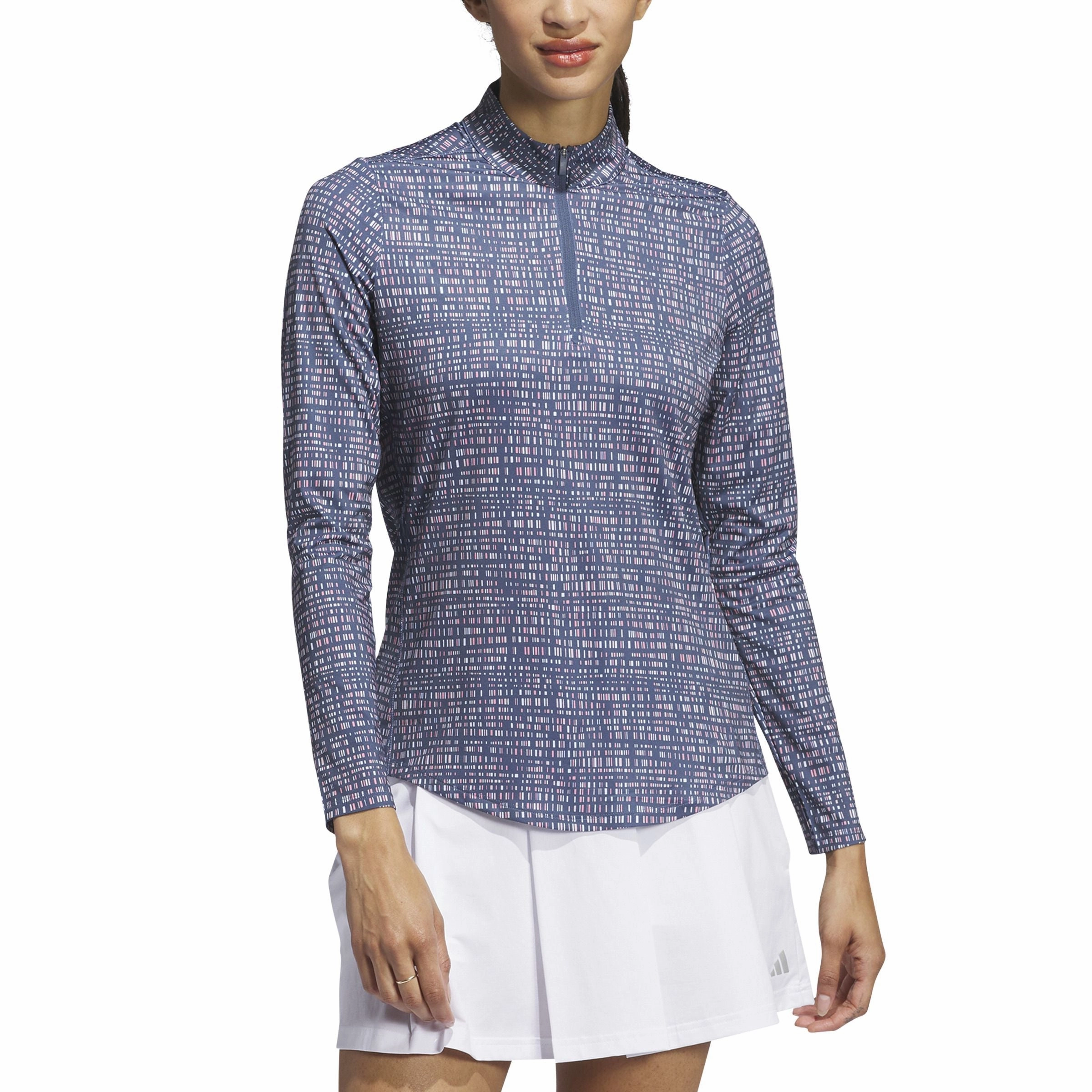 Adidas Ultimate365 Printed Quarter Zip Mock Adidas Women's Clothing