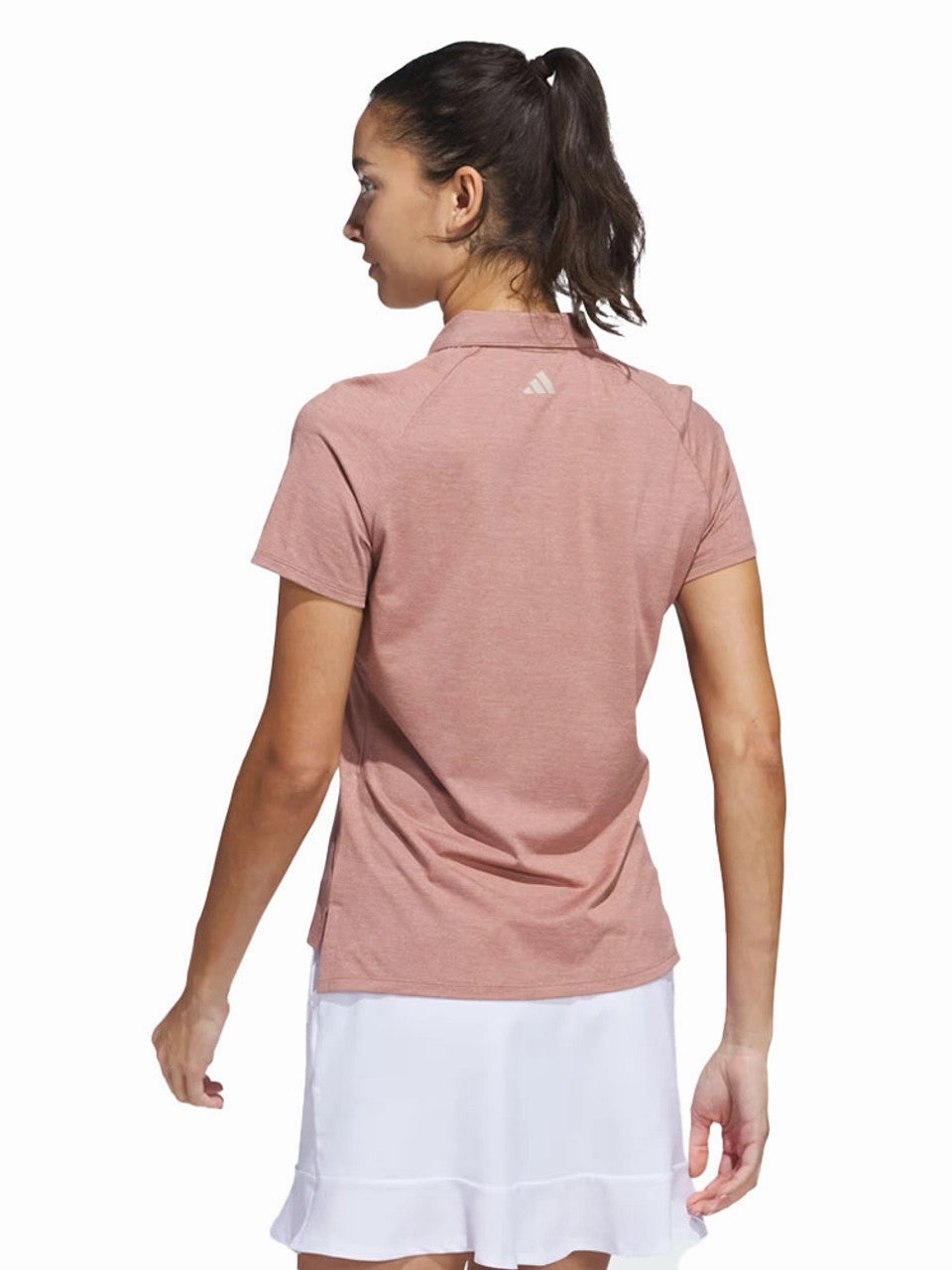 Adidas Ultimate365 Solid Short Sleeve Polo Shirt - Warm Clay Adidas Women's Clothing
