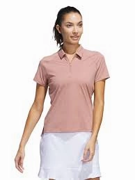 Adidas Ultimate365 Solid Short Sleeve Polo Shirt - Warm Clay Adidas Women's Clothing