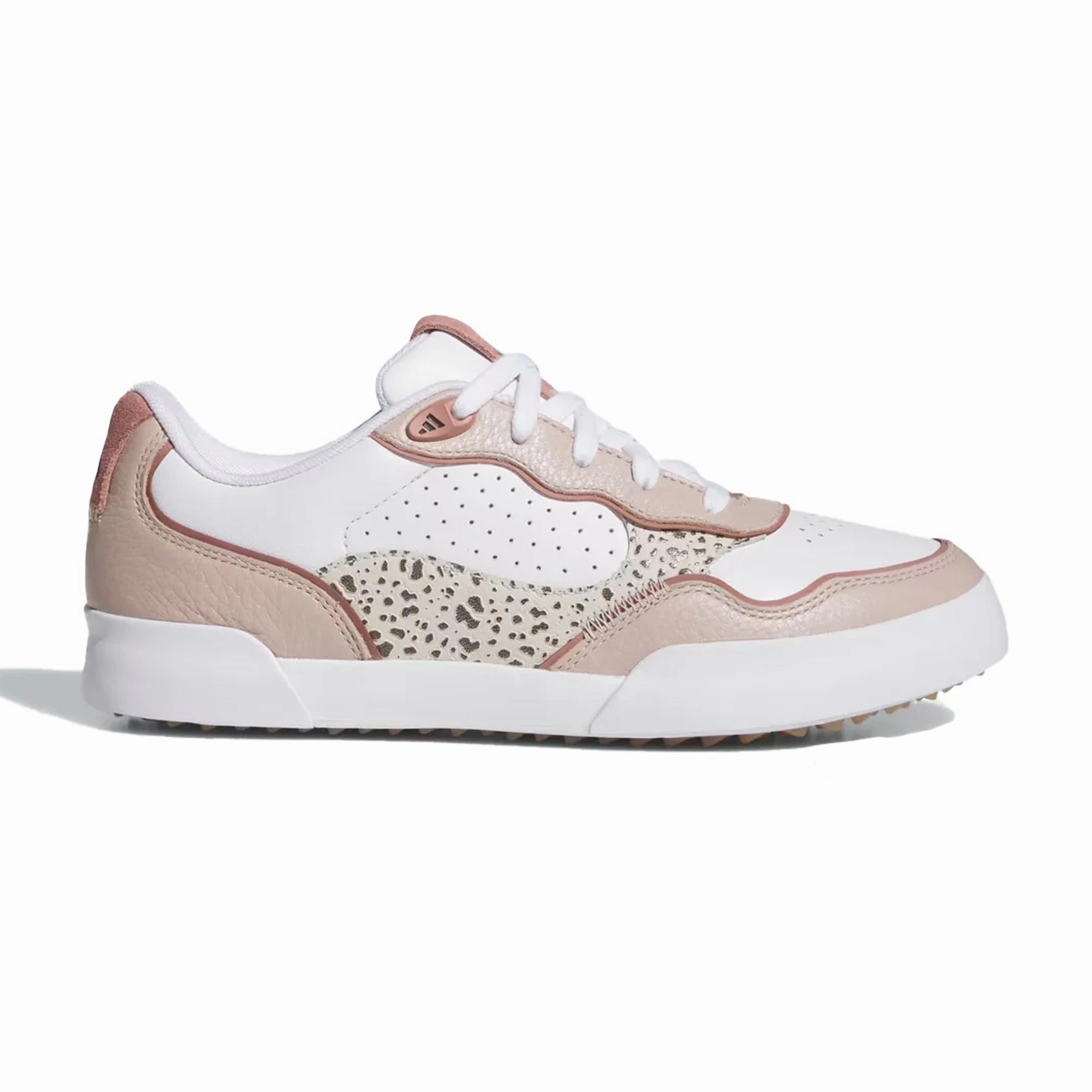 Adidas Women's Retrocross 25 Spikeless Golf Shoes - Cloud White/Wonder Taupe/ Warm Clay Ladies' spikeless golf sneakers