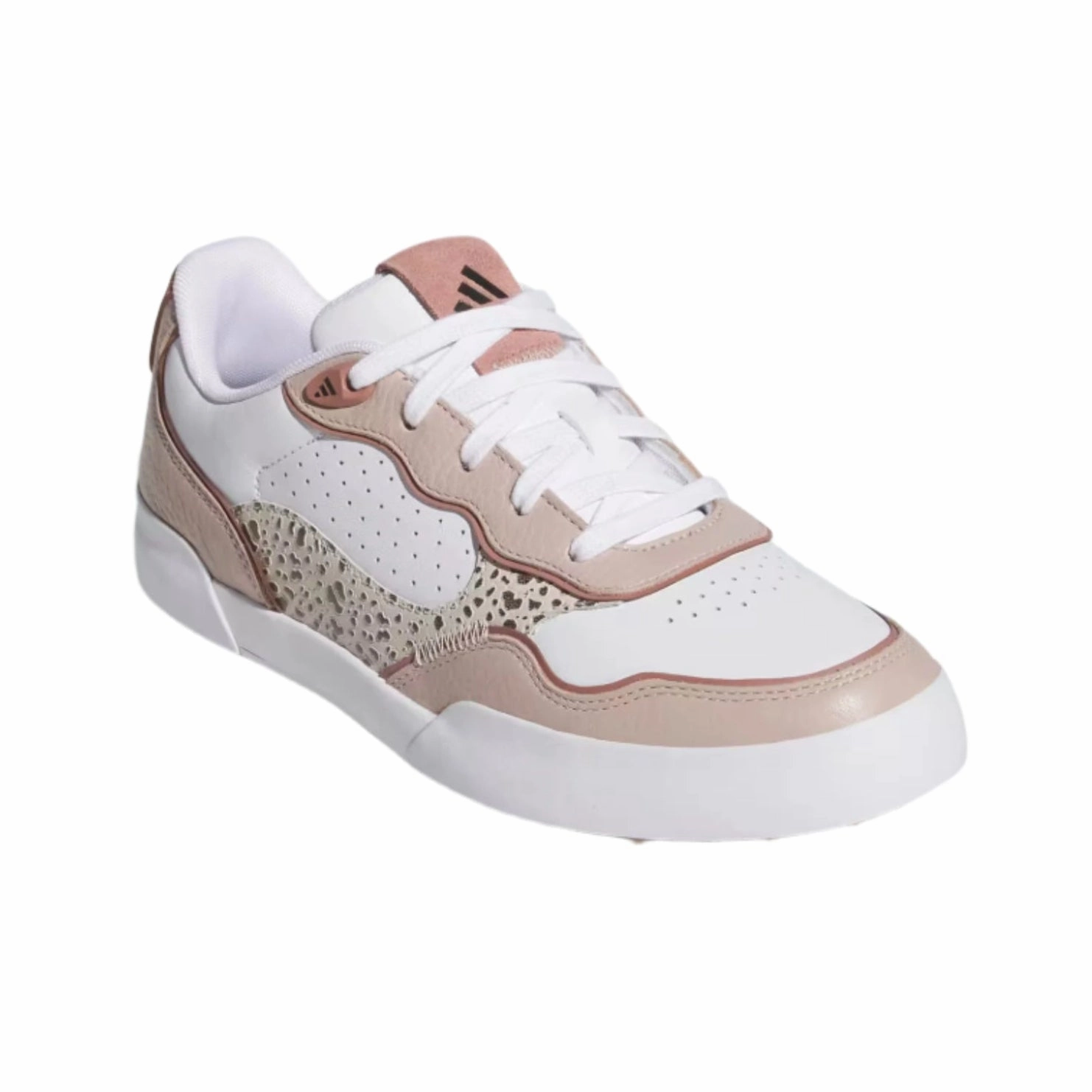Adidas Women's Retrocross 25 Spikeless Golf Shoes - Cloud White/Wonder Taupe/ Warm Clay Ladies' Spikeless Golf Sneakers