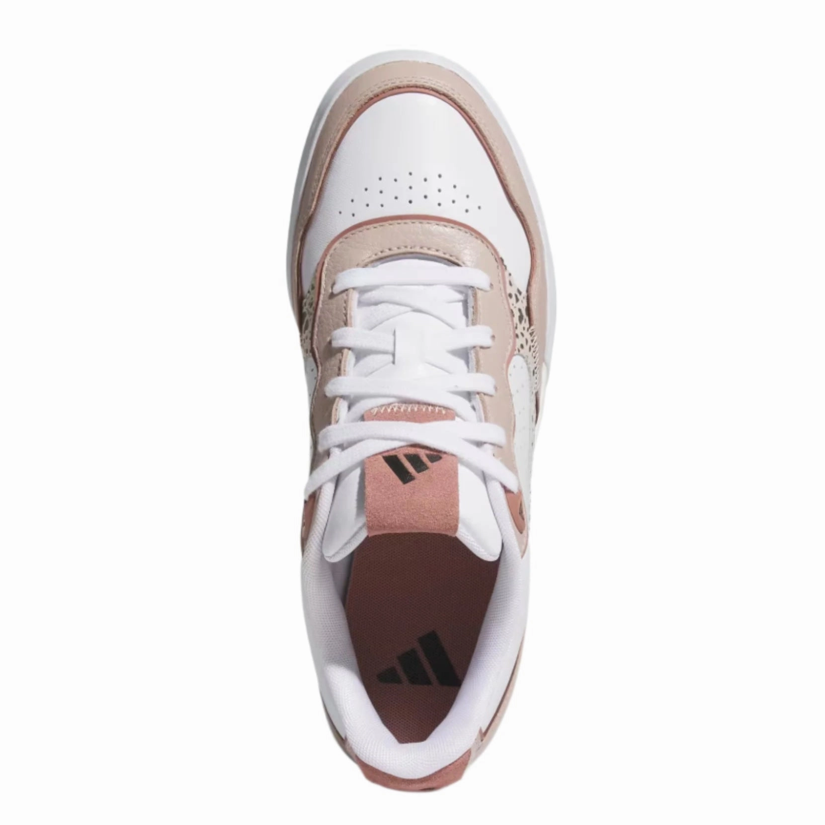Adidas Women's Retrocross 25 Spikeless Golf Shoes - Cloud White/Wonder Taupe/ Warm Clay Ladies' Spikeless Golf Sneakers