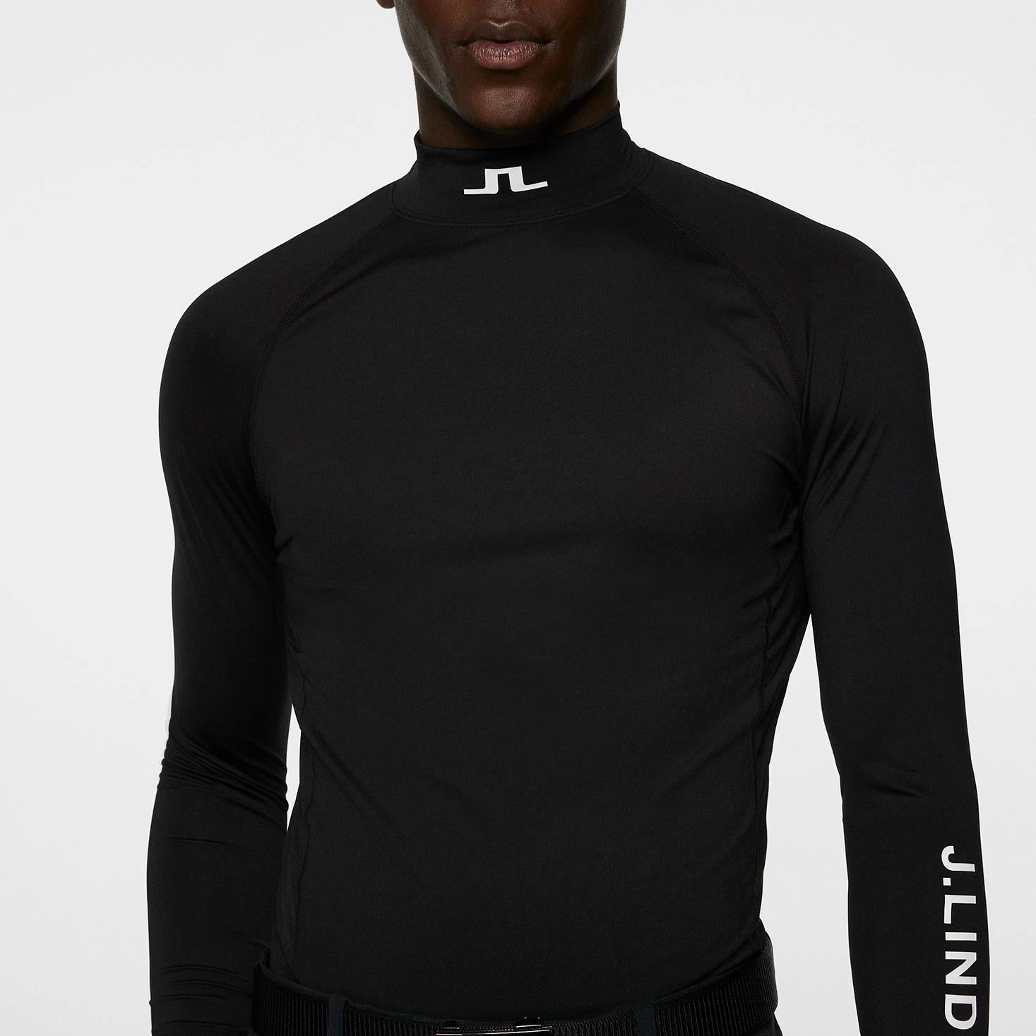 Aello Soft Compression Base Layer Black J.Lindeberg Golfwear for Men