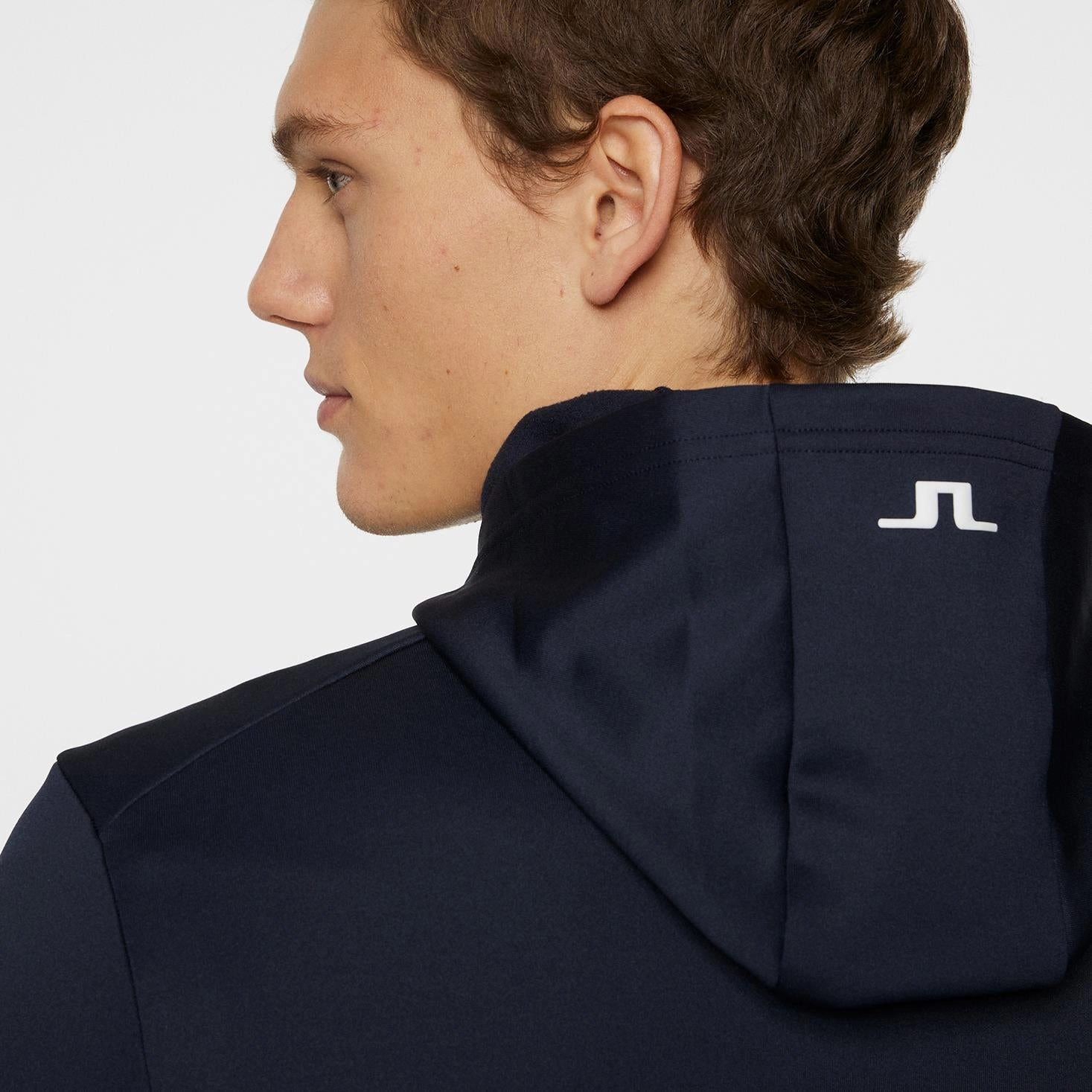Aerial Quarter Zip Hoodie JL Navy J.Lindeberg Golfwear for Men