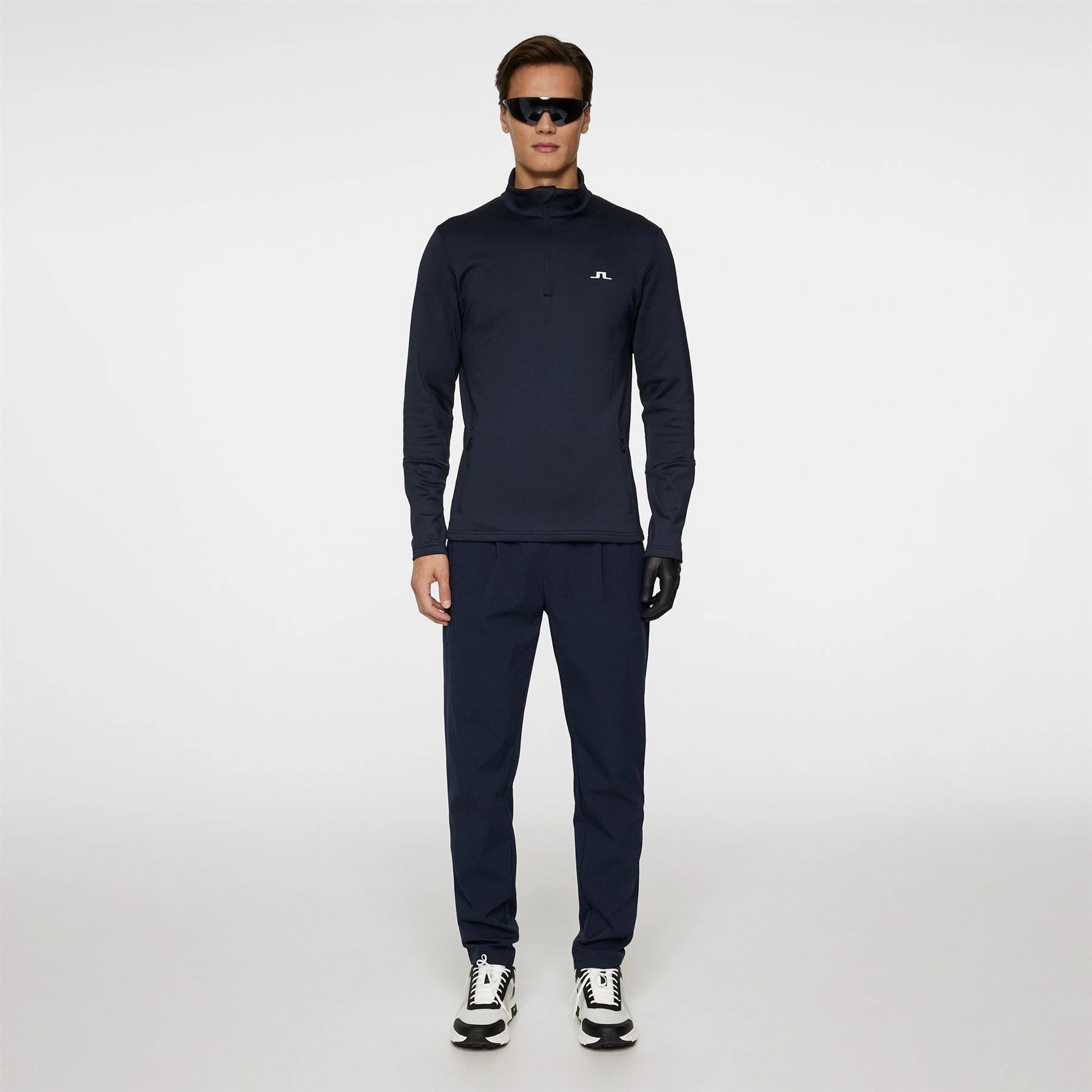 Aerial Quarter Zip Mid Layer JL Navy J.Lindeberg Golfwear for Men