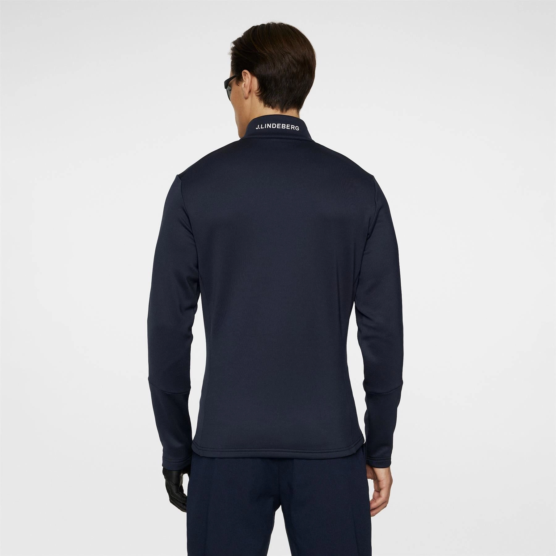 Aerial Quarter Zip Mid Layer JL Navy J.Lindeberg Golfwear for Men