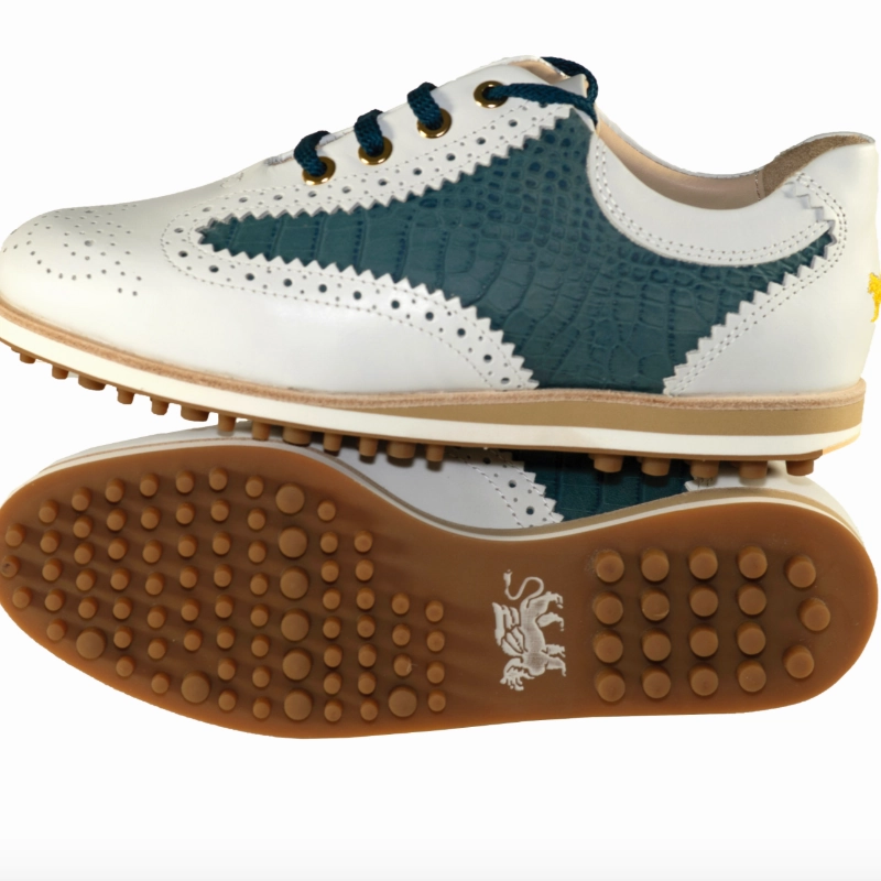 Aerogreen Prato Steel Golf Shoe - Blue Croc women's performance golf shoes