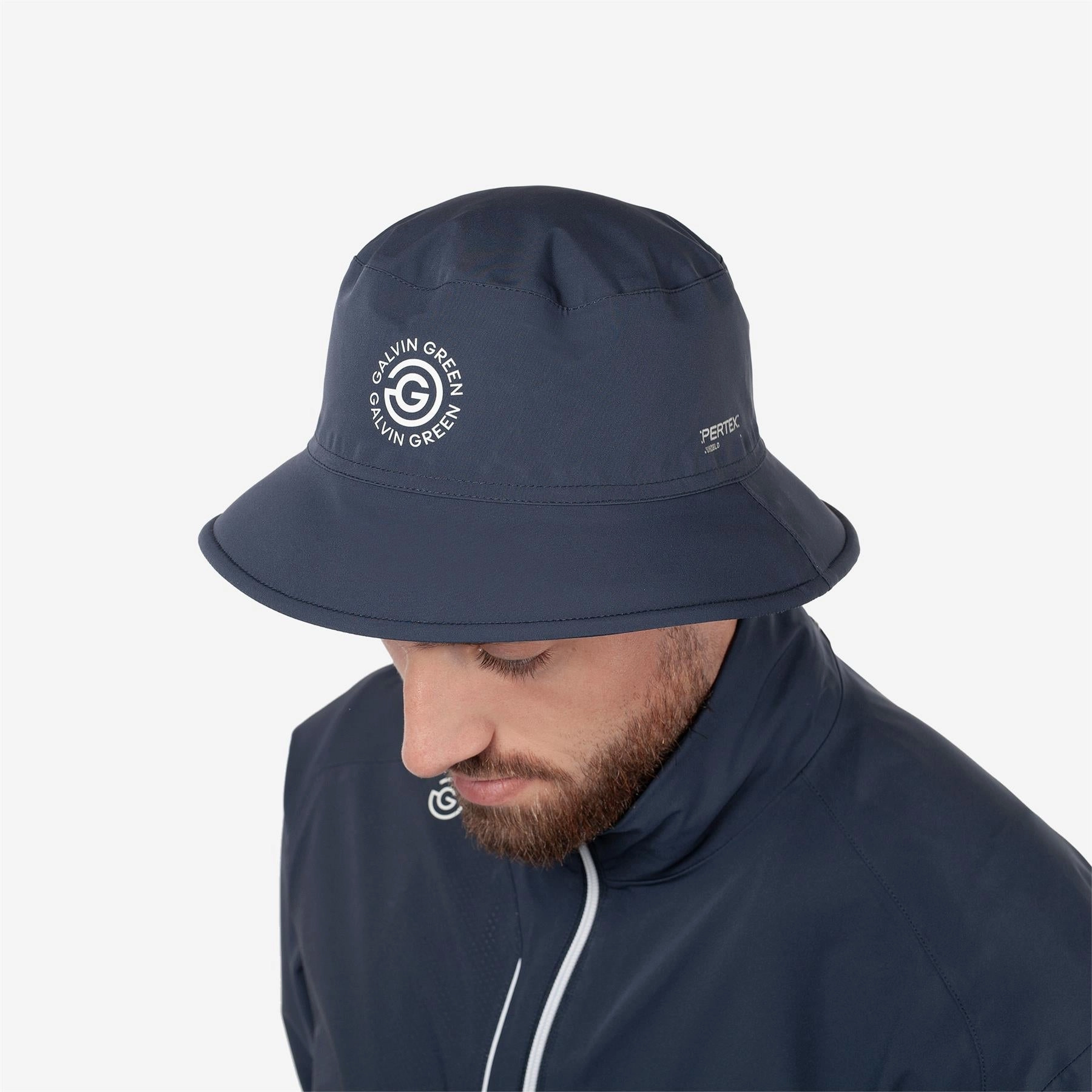 Aiden PERTEX Bucket Hat Navy Galvin Green Men's Apparel