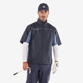 Air PERTEX SS Waterproof Jacket Navy/Moonlight Blue Galvin Green men's golf outerwear