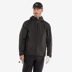 Akron PERTEX Waterproof Jacket Black Galvin Green men's golf outerwear