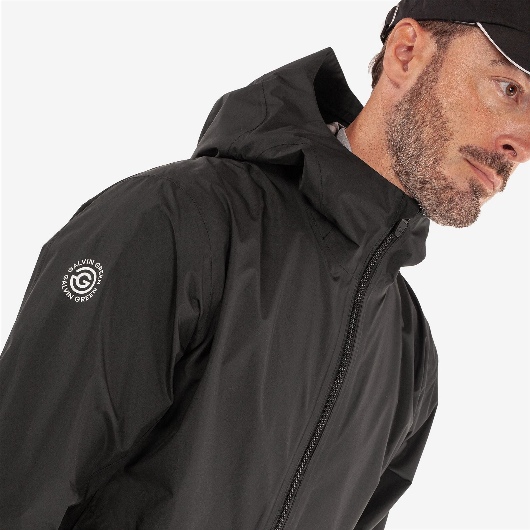 Akron PERTEX Waterproof Jacket Black Galvin Green Men's Apparel