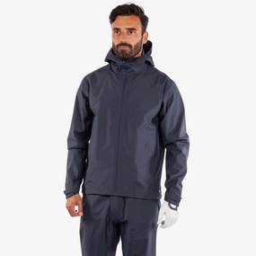 Akron PERTEX Waterproof Jacket Navy Galvin Green men's golf outerwear