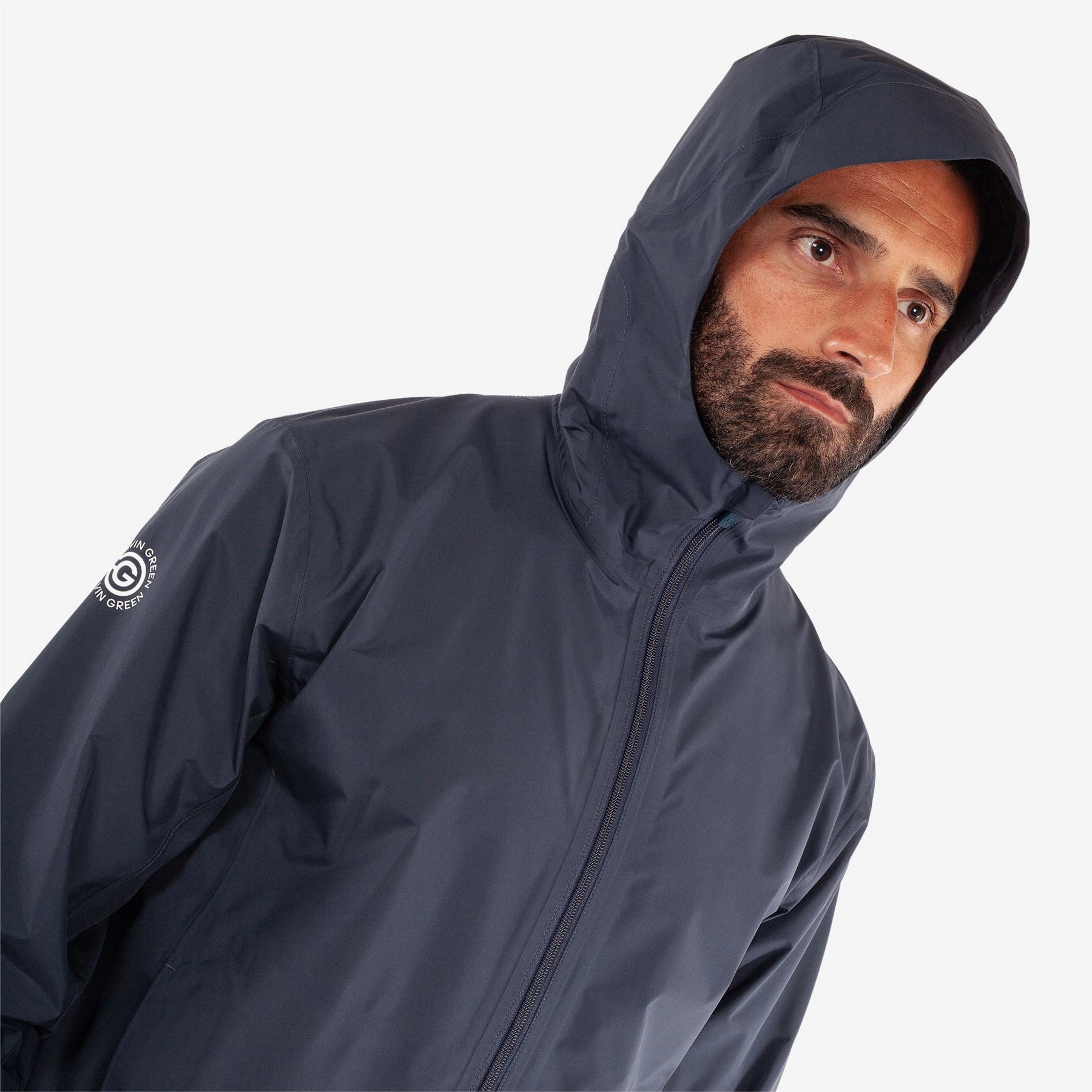 Akron PERTEX Waterproof Jacket Navy Galvin Green Men's Apparel