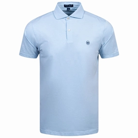 Albatross Cotton Blend Pique Polo Blue Frost Peter Millar clothing for men