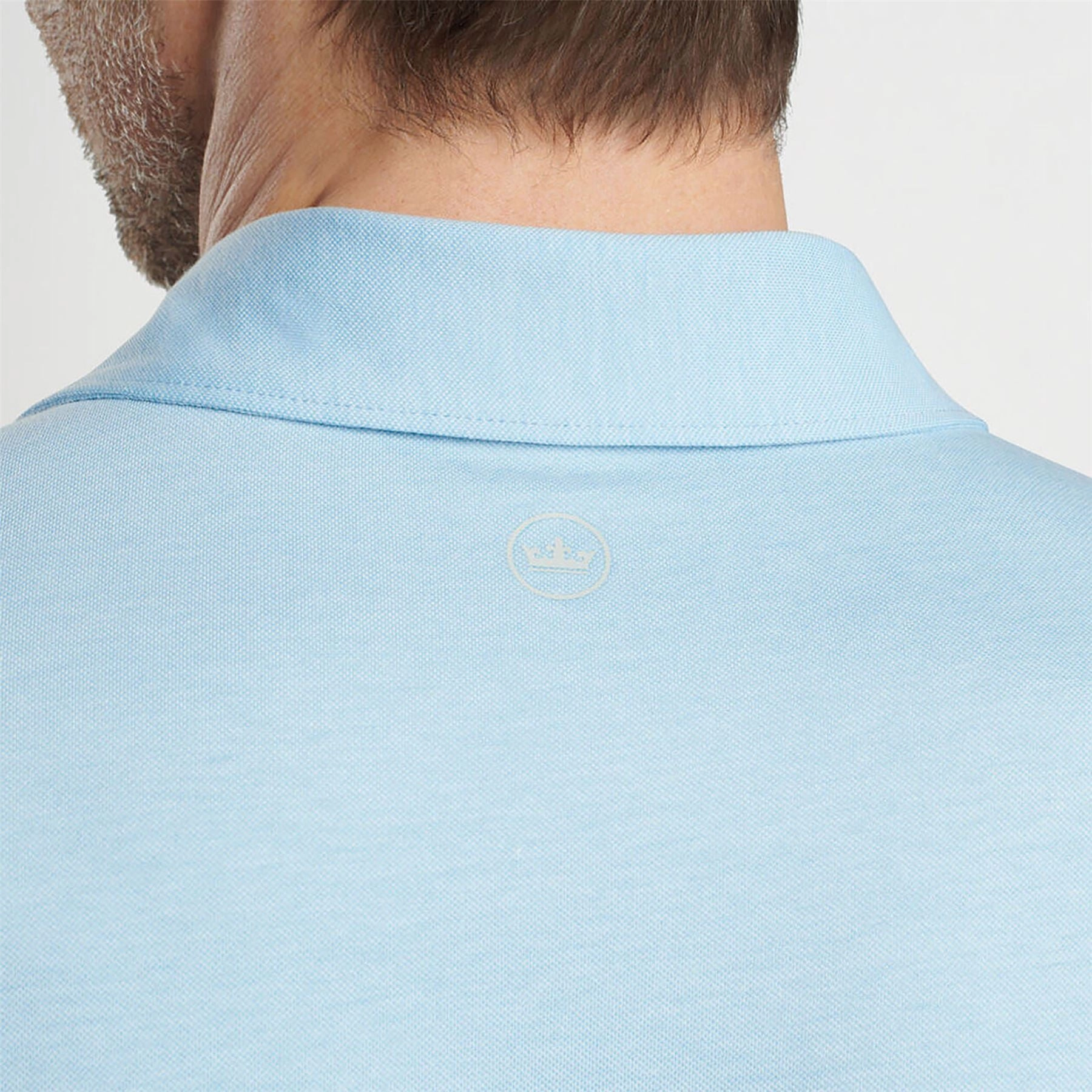 Albatross Cotton Blend Pique Polo Blue Frost Peter Millar Menswear Collection