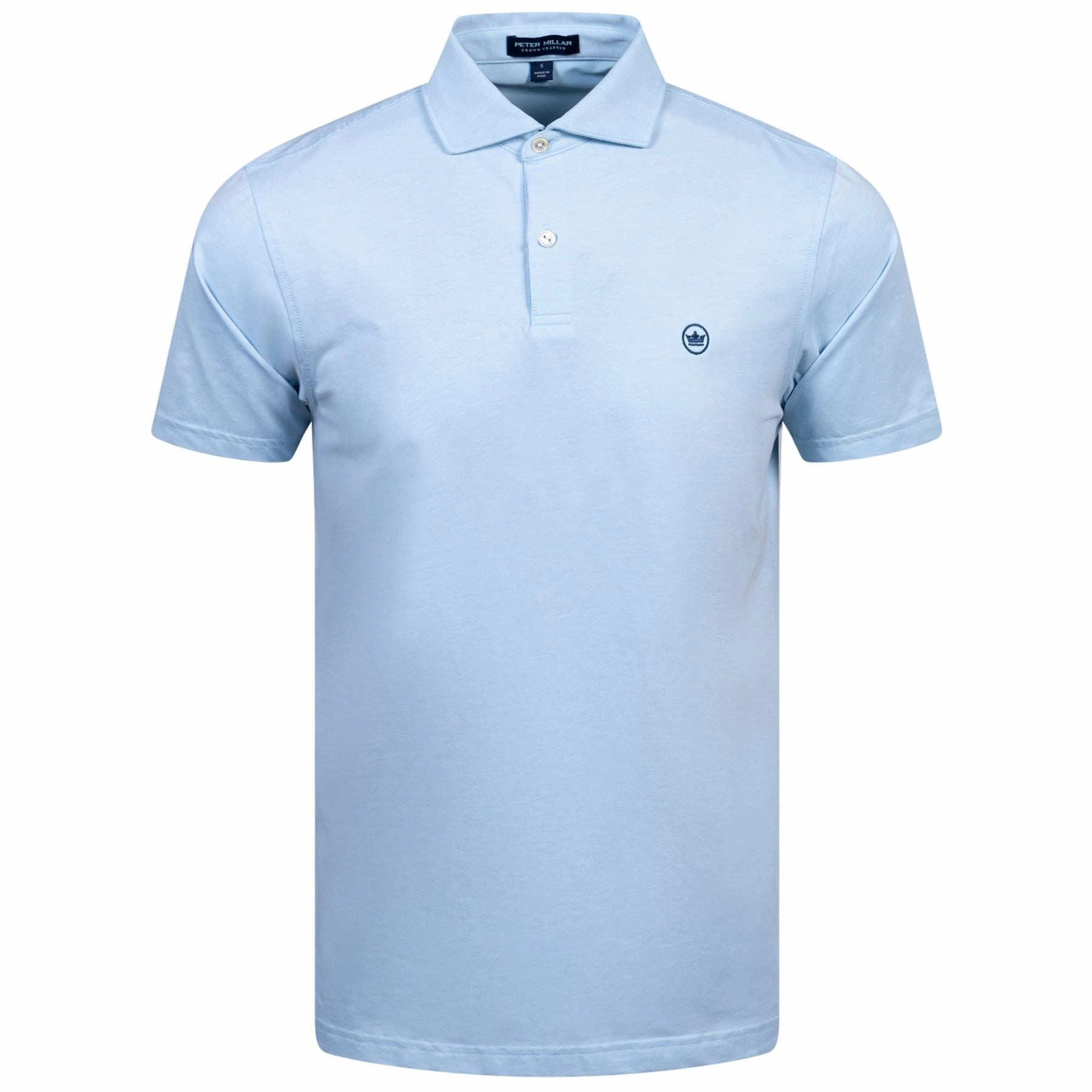 Albatross Cotton Blend Pique Polo Blue Frost Peter Millar clothing for men