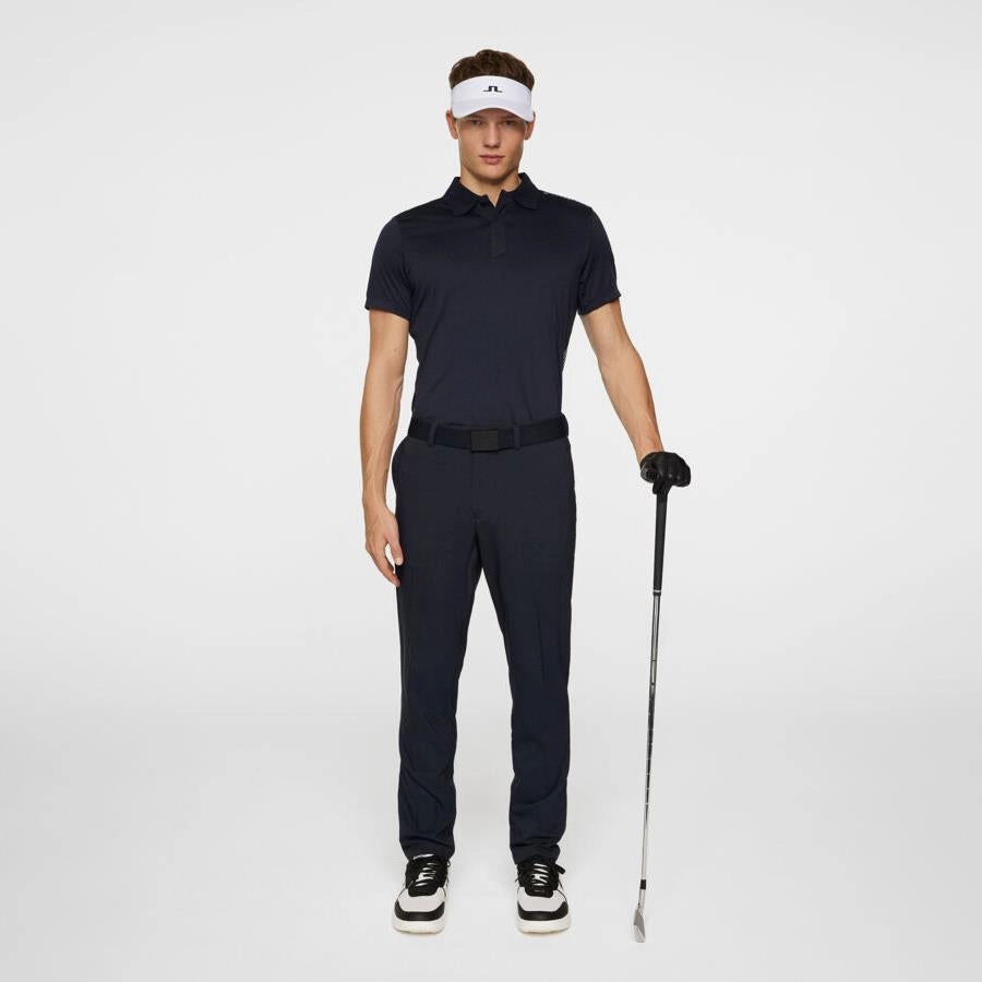Aleks Hybrid Knit Polo JL Navy J.Lindeberg Golfwear for Men