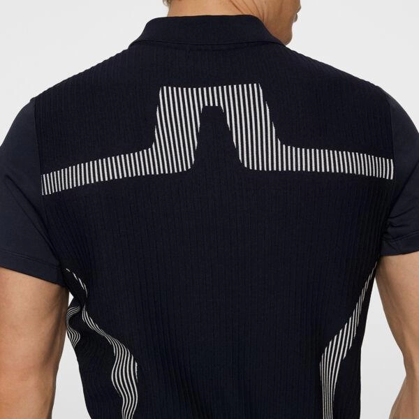 Aleks Hybrid Knit Polo JL Navy J.Lindeberg Golfwear for Men
