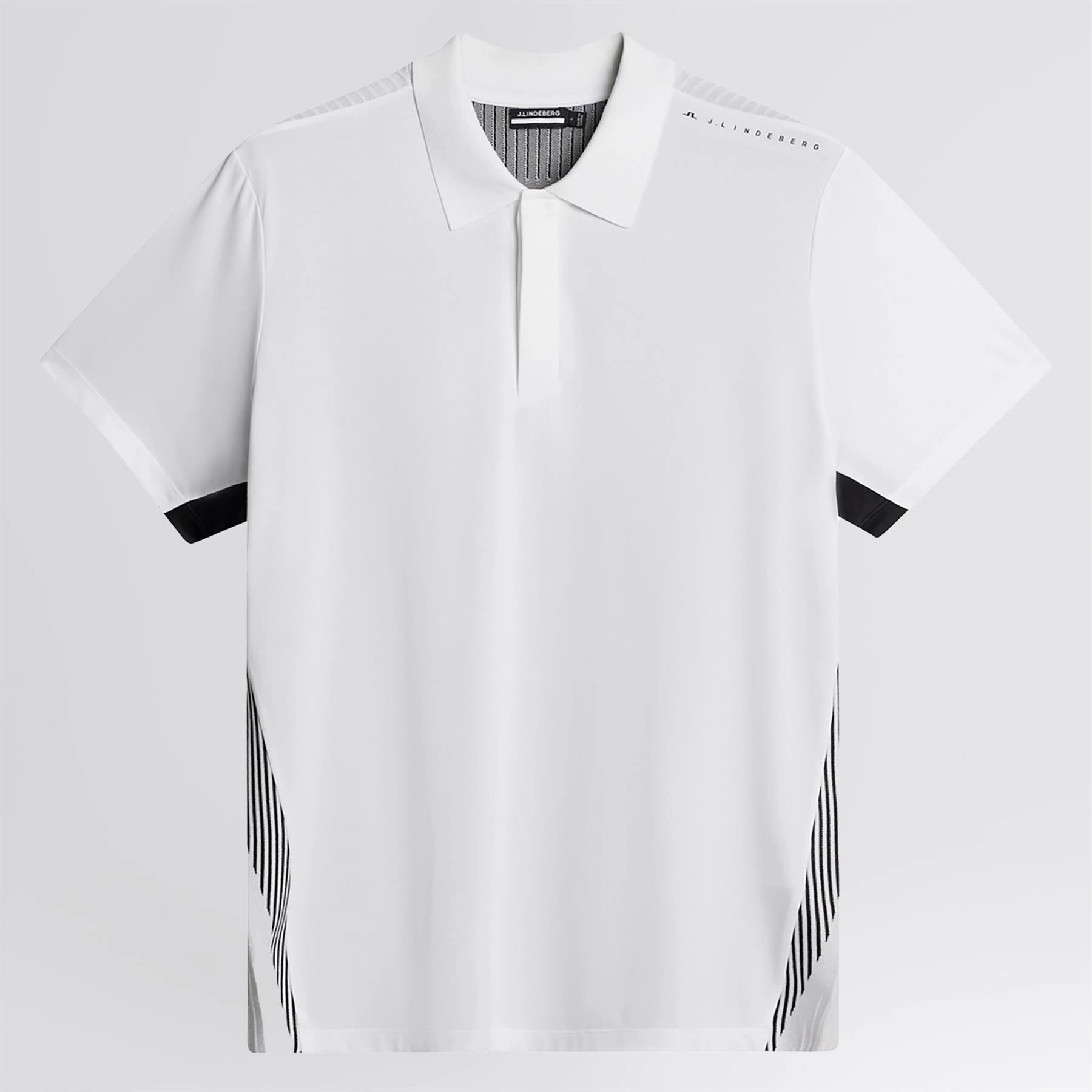 Aleks Hybrid Knit Polo White J.Lindeberg Golfwear for Men