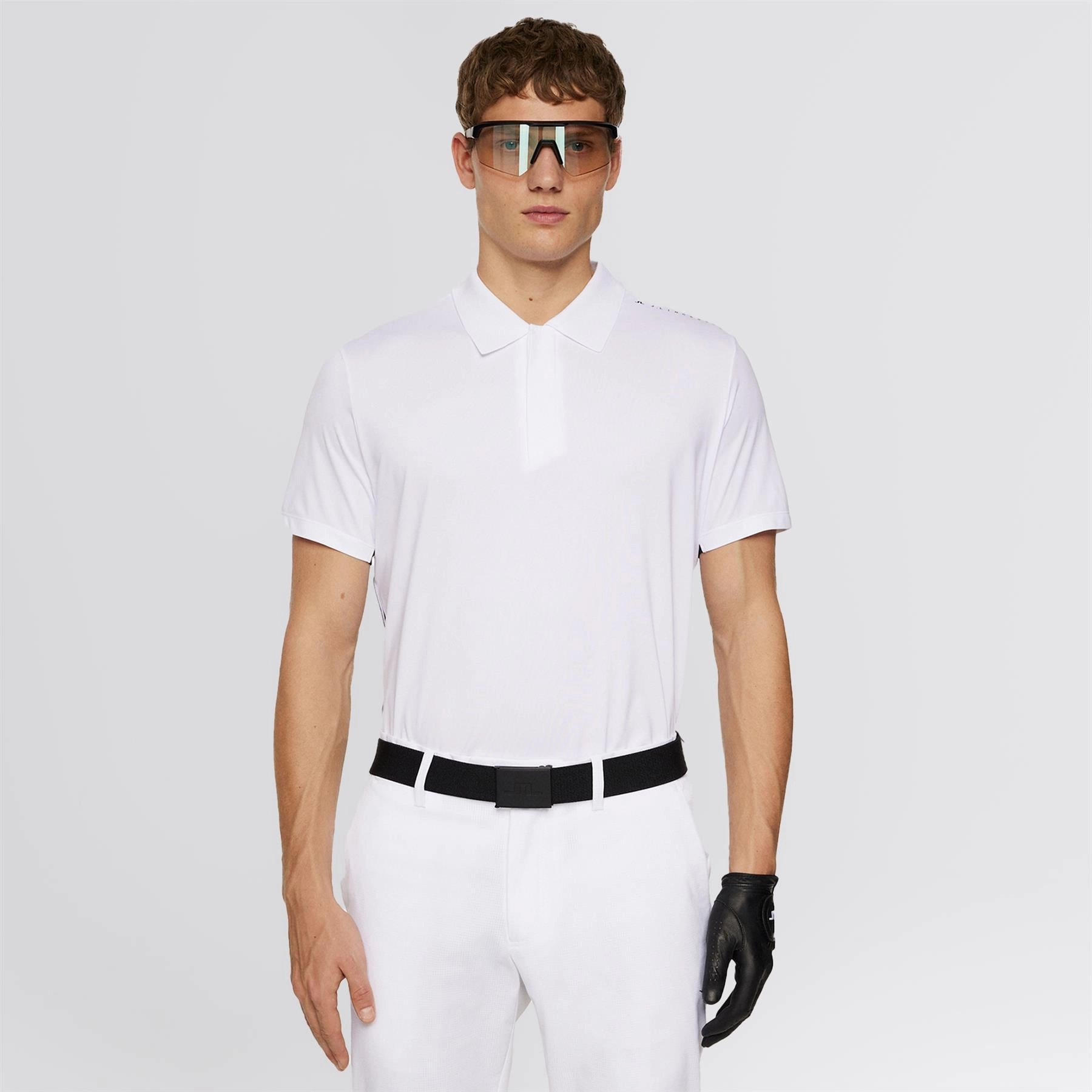 Aleks Hybrid Knit Polo White Premium J.Lindeberg menswear