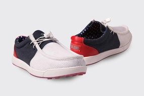 All-Purpose Sneakers New Skoni Women's Golf Shoe- Red/White/Blue Pace Ready Memory Foam Shoes