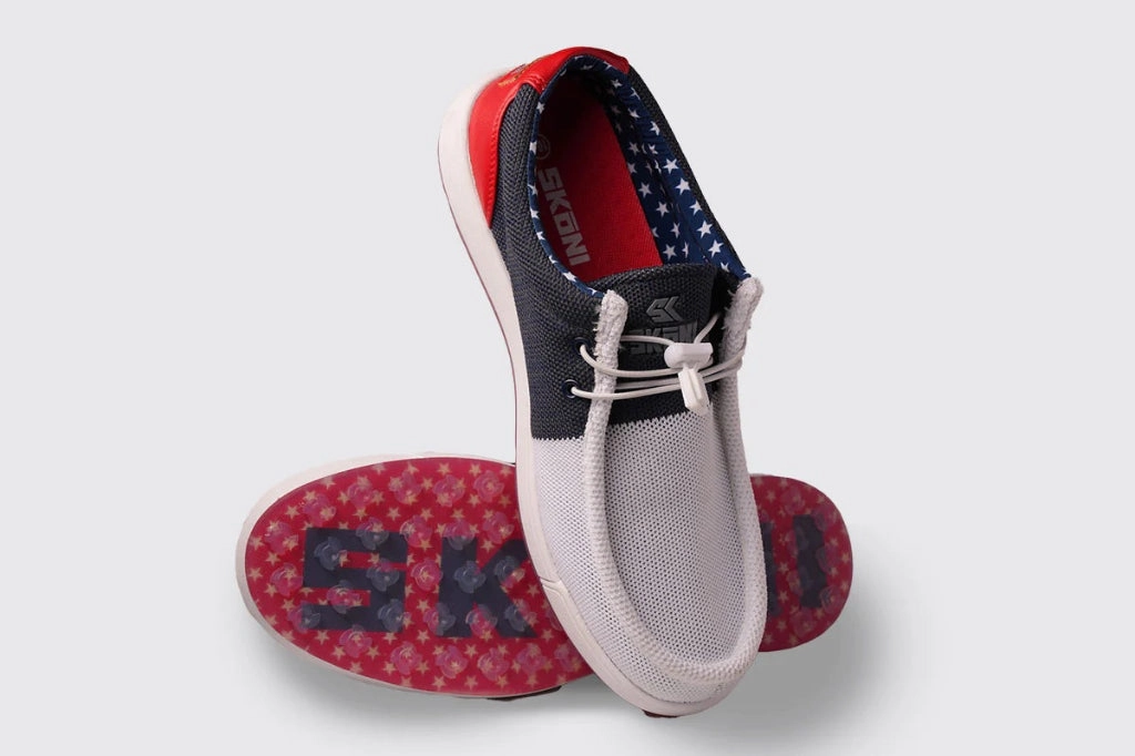 Outdoor Trainers New Skoni Women's Golf Shoe- Red/White/Blue Lifestyle Sneakers