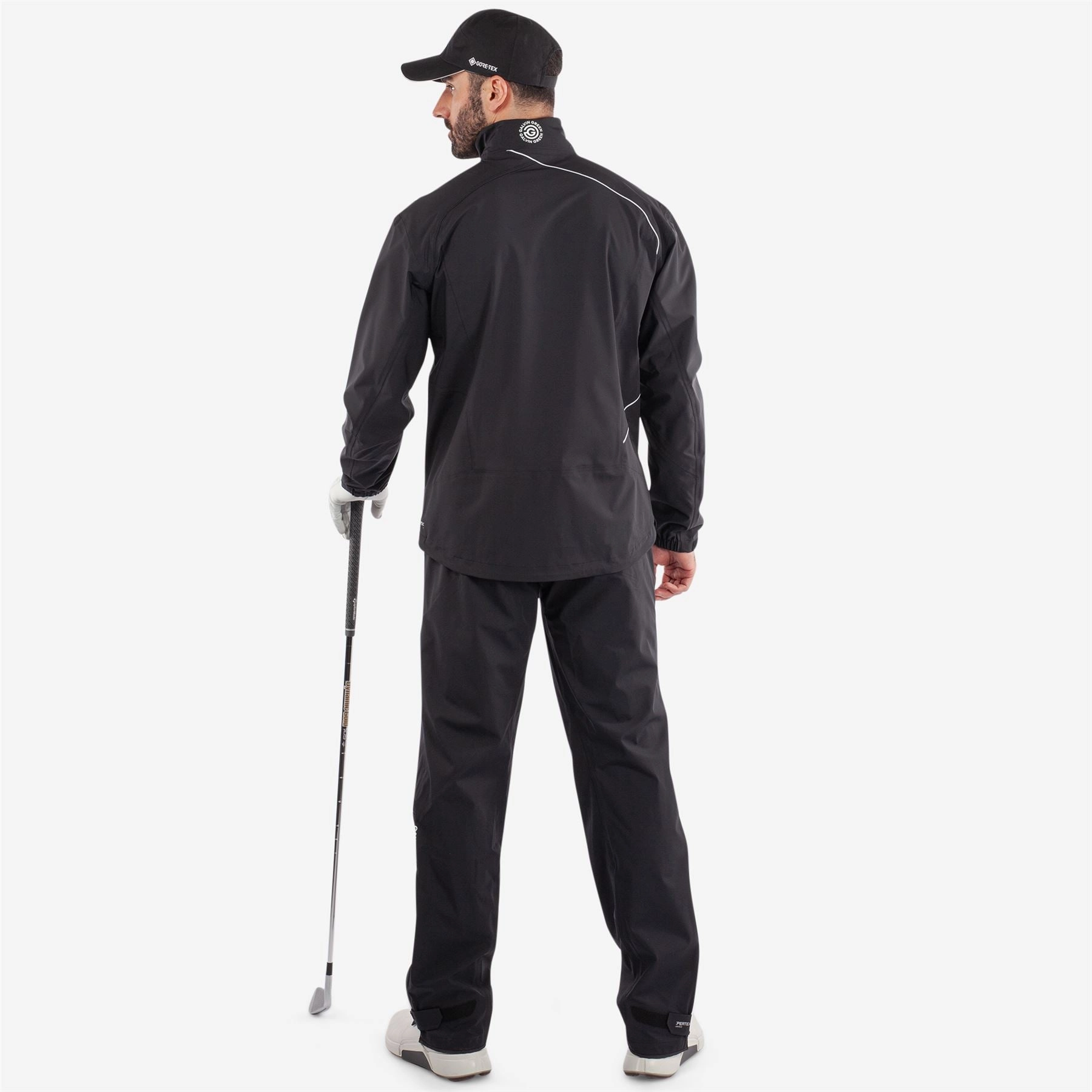 Ames PERTEX Waterproof Jacket Black/White Galvin Green Men's Apparel