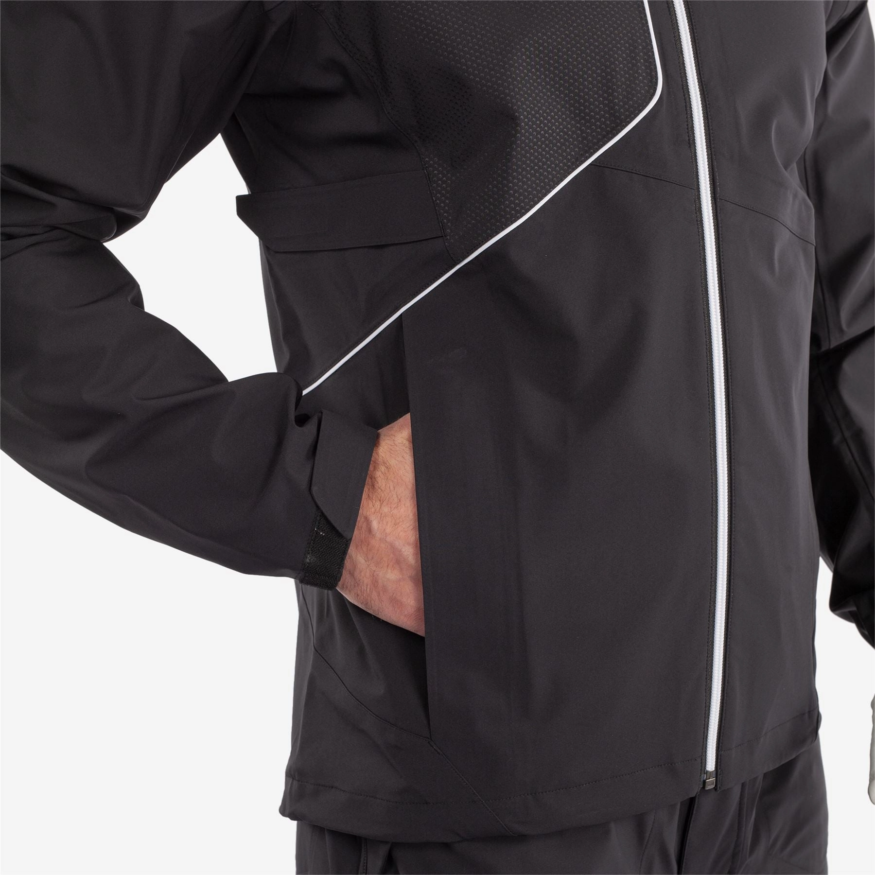 Ames PERTEX Waterproof Jacket Black/White Galvin Green Men's Apparel
